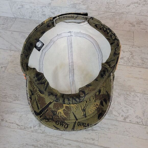 Girls With Guns Camo Strapback Cap Army Cadet Hat Green Brown Embroidered - Picture 7 of 9